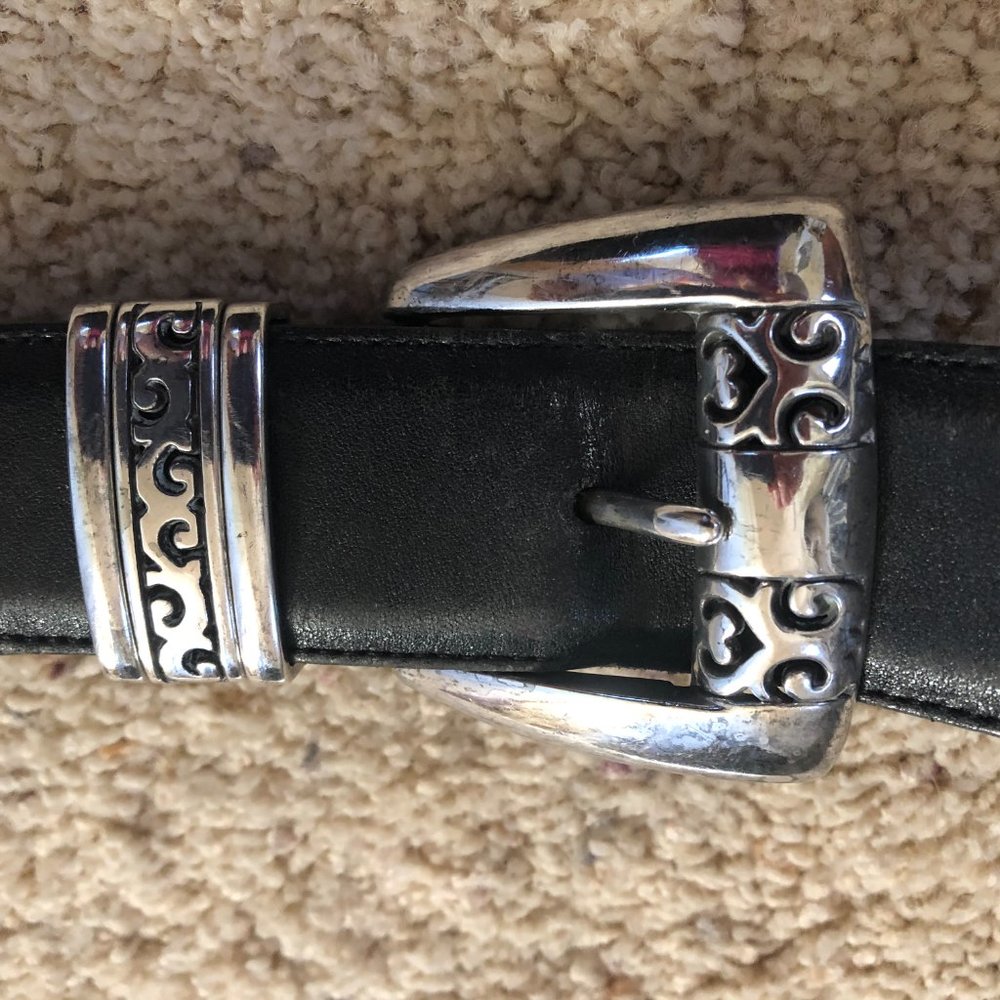 Brighton Black Belt 1.5 inches wide, size medium